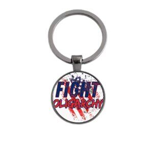 FIGHT OLIGARCHY CUSTOM KEY RING